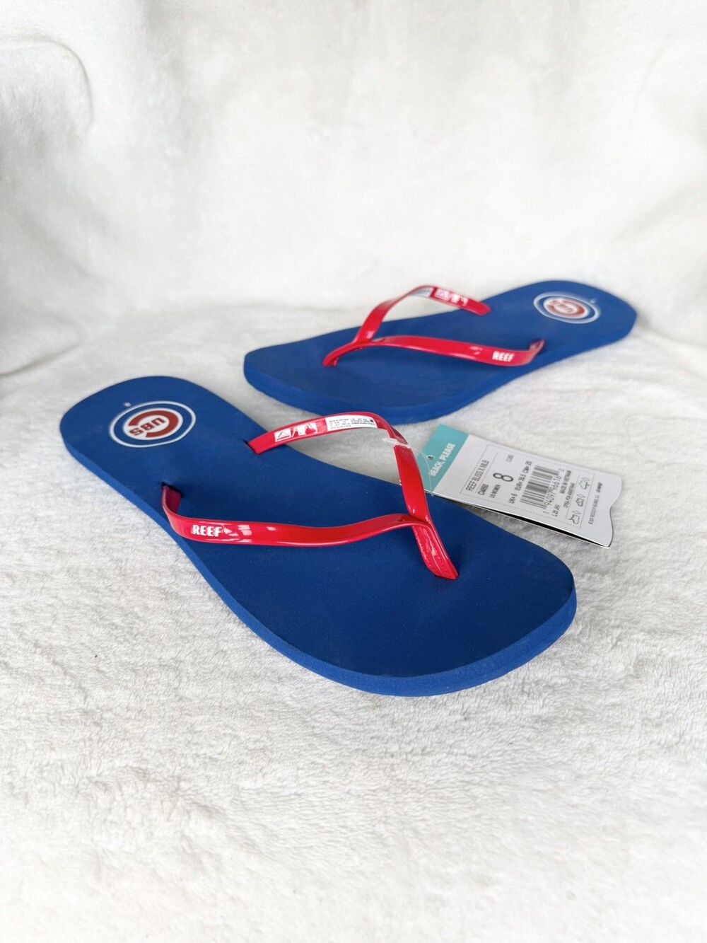 Chicago Cubs Reef Bliss MLB Flip Flops Women’s Sz 8 Brand New With Tags